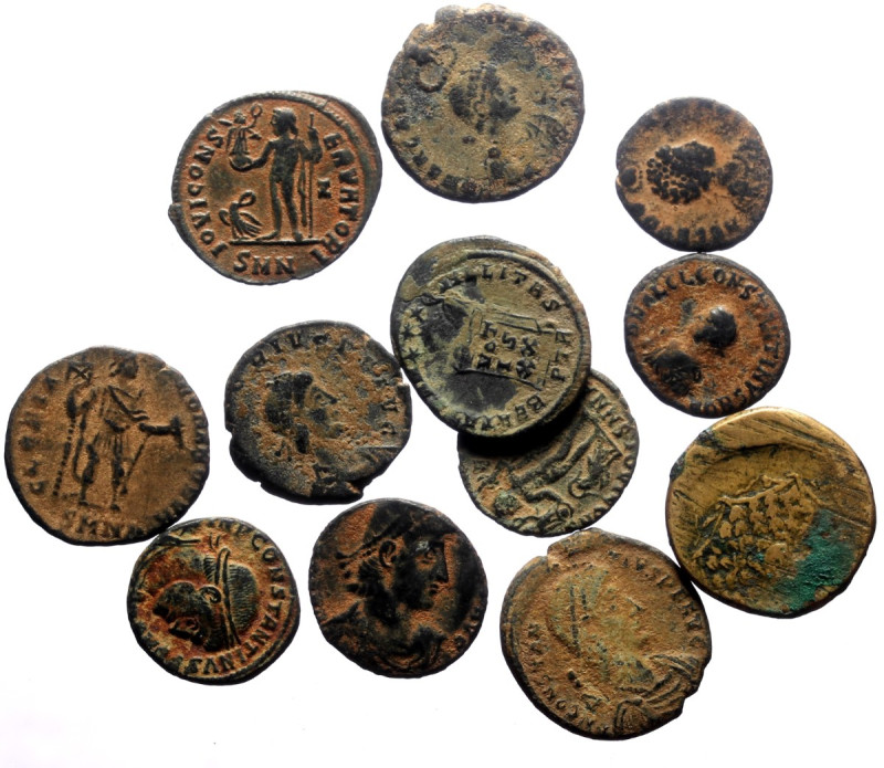 12 Ancient AE coins (Bronze, 46.70g)