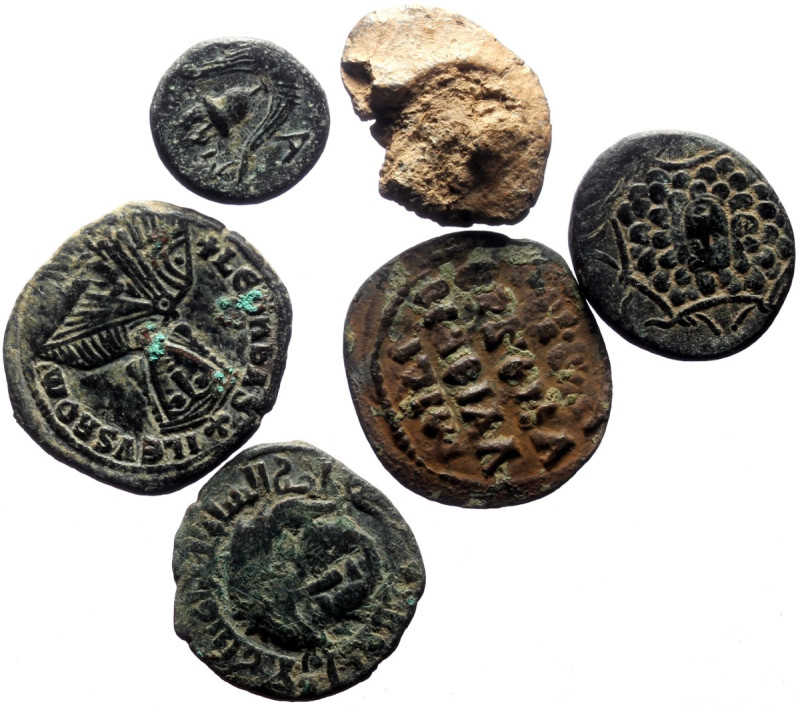 6 Ancient AE coins (Bronze, 37.79g)