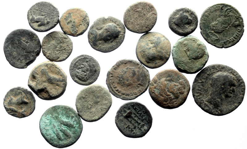 18 Ancient AE coins (Bronze, 81.47g)