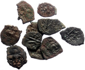 10 Byzantine AE coins (Bronze, 30.89g)