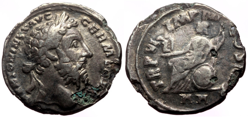 Contemporary Barbaric (?) Imitation Aurelius (161-180) AR Fourree denarius (Silv...