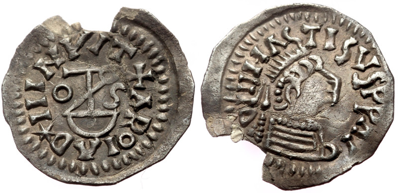 Gepids, In the name of Justin I (518-527) AR Quarter Siliqua (Silver, 0.57g, 16m...