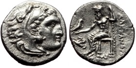 Kings of Macedon, Alexander III the Great (336-323 BC) AR drachm (Silver, 3.97g, 18mm) Posthumous issue of Lampsacus, ca. 310-301 BC.
Obv: Head of He...