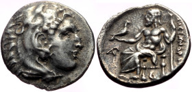 Kings of Macedon Philip III Arrhidaios (323-317 BC) AR Drachm (Silver, 16mm, 4.09g) In the name and types of Alexander III. Lampsakos mint. Struck und...