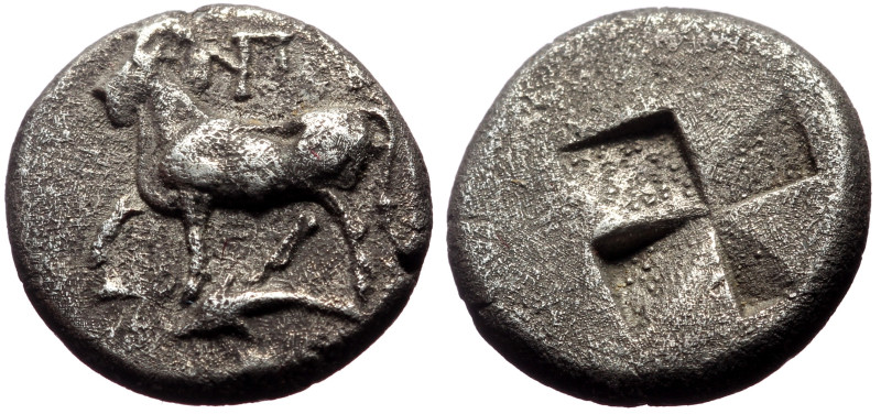 Thrace, Byzantion AR Hemidrachm (Silver, 2.33g, 12mm) ca 340-320 BC. 
Obv: Bull ...