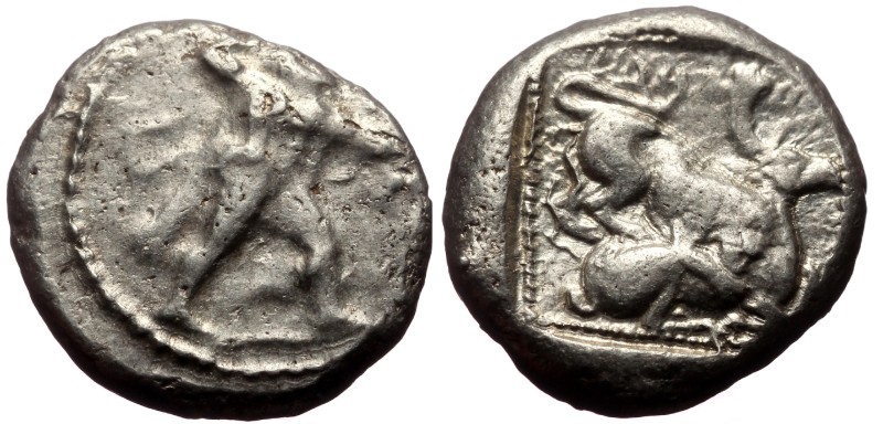 Cyprus, Kition AR Stater (Silver, 11.36g, 23mm) Baalmelek II (ca 425-400 BC)
Ob...
