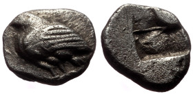Troas, Abydos AR Diobol (Silver, 1.19g, 10mm) Late 6th-early 5th centuries BC. 
Obv: Eagle standing to left
Rev: Quadripartite incuse square. 
Ref: SN...