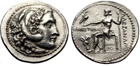 Islands off Caria, Rhodos. (ca 205-190 BC) AR Tetradrachm (Silver, 31mm, 14.38g) In the name and types of Alexander III of Macedon. Hephaistion, magis...