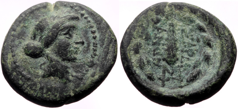 Lydia, Sardes (2nd-1st cent. BC) AE (Bronze,16mm, 4.31g)
Obv: Laureate head of A...