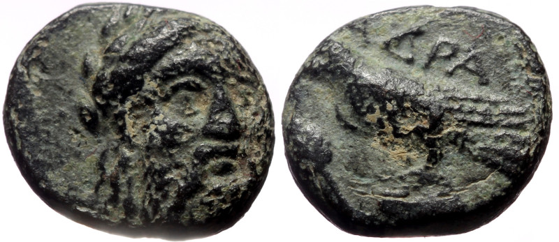 Mysia, Adramytteion AE (Bronze, 1.72g, 11mm) ca 400-300 BC. 
Obv: Laureate head ...