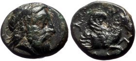 Mysia, Adramytion AE, (Bronze, 1.62g, 12mm), 4th century BC.
Obv: Laureate head of Zeus right.
Rev: [ΑΔΡ]Α[ΜΥ], Forepart of Pegasos right.
Ref: SNG Ar...