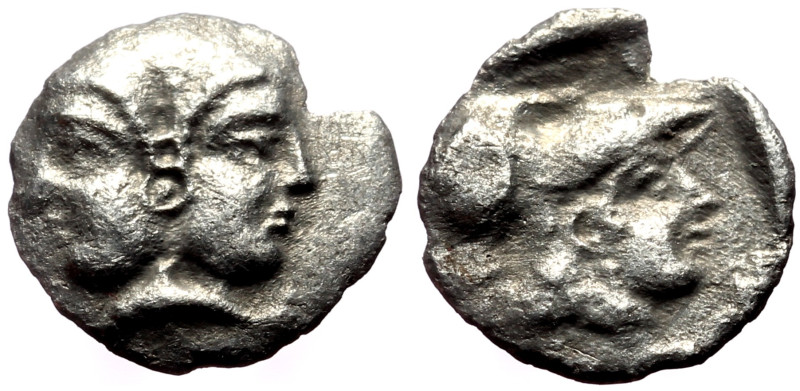 Mysia, Lampsakos AR Obol (Silver, 0.74g, 11mm) ca 500-450 BC 
Obv: Janiform fema...