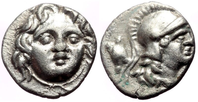 Pisidia, Selge AR Obol (Silver, 0.86g, 11mm) ca 4th century BC. 
Obv: Head of go...