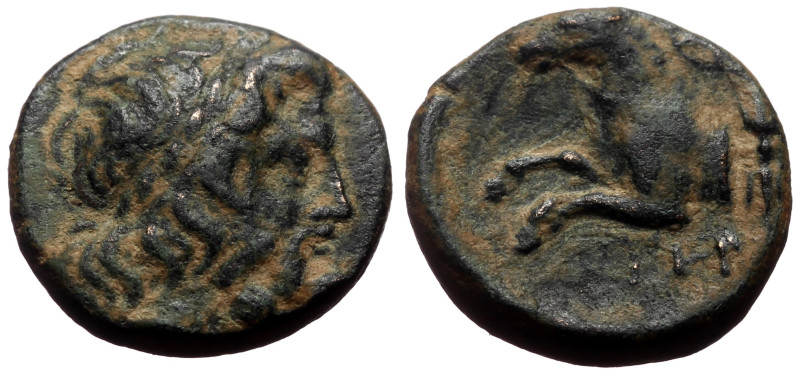 Pisidia, Termessos AE (Bronze, 4.77g, 16mm) 1st century BC
Obv: Laureate head of...