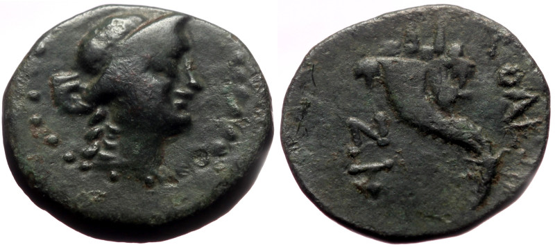 Cilicia, Soloi-Pompeiopolis AE (Bronze, 3.79g, 18mm) 100-30 BC. 
Obv: Diademed h...