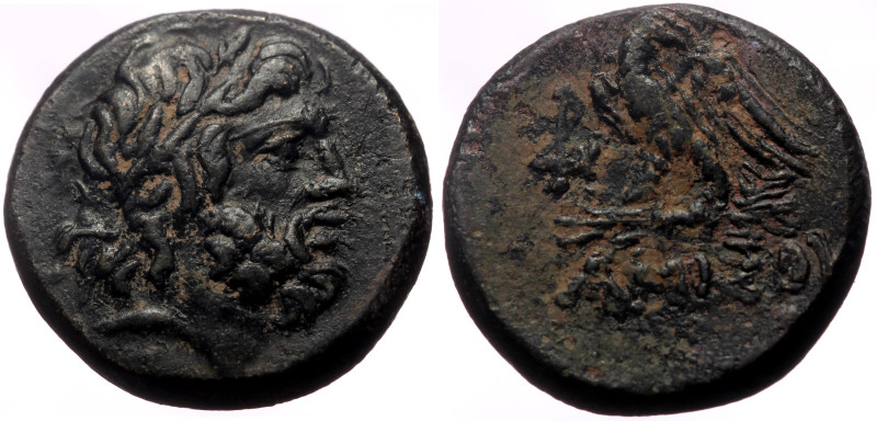 Pontos, Amisos AE (Bronze, 8.66g, 20mm) ca 100-85 BC. 
Obv: Head of Zeus right, ...