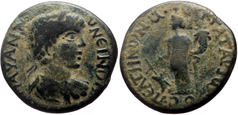 Phrygia, Peltae AE (Bronze, 6.00g, 20mm) Caracalla (198-217) T. Mar. Tat. Ariono...