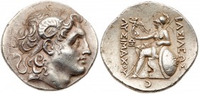 Thracian Kingdom. Lysimachos. Silver Tetradrachm (16.84 g), as King, 306-281 BC. Lampsakos, ca. 297/6-282/1 BC. Diademed head of deified Alexander rig...