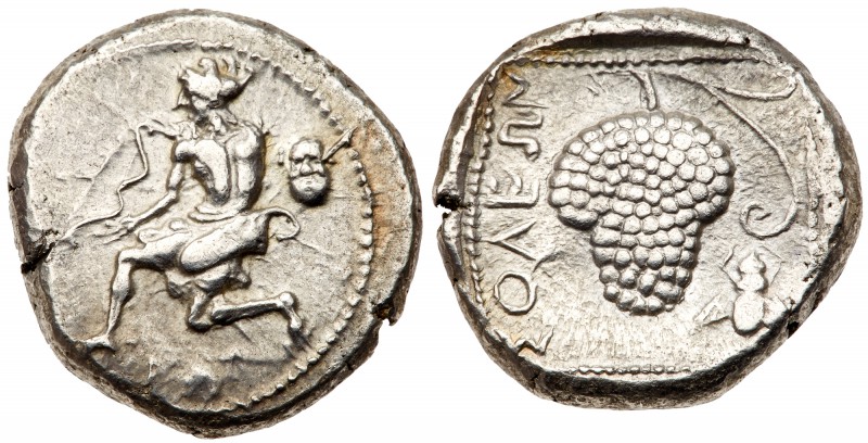 Cilicia, Soloi. Silver Stater (10.62 g), ca. 440-410 BC. Amazon kneeling left, h...