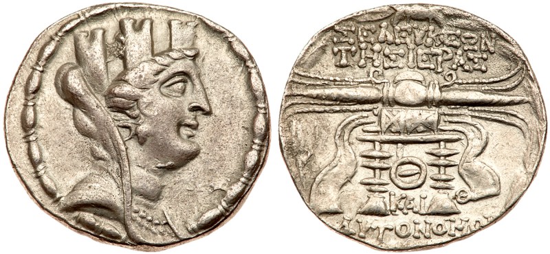 Syria, Seleukeia Pieria. Silver Tetradrachm (14.90 g), ca. 105-82 BC. CY 9 (101/...