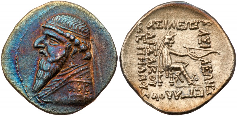 Parthian Kingdom. Mithradates II. Silver Drachm (4.01 g), 121-91 BC. Rhagai, ca....