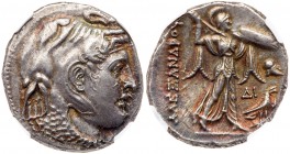 Ptolemaic Kingdom. Ptolemy I Soter. Silver Tetradrachm (15.67 g), as Satrap, 323-305 BC. Alexandria, ca. 311/0-305 BC. Diademed head of the deified Al...