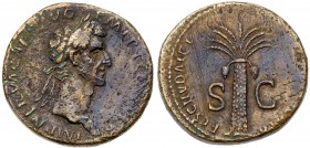 Nerva. &AElig; Sestertius (24.07 g), AD 96-98. Rome, AD 97. IMP NERVA CAE[S AVG] P M TR P COS III P P, laureate head of Nerva right. Reverse: FISCI IV...