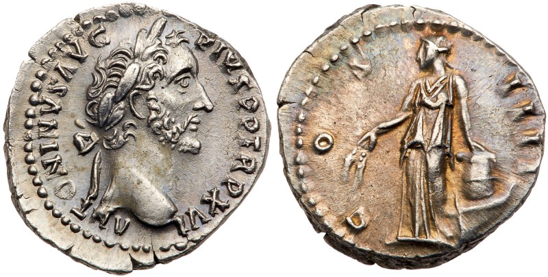 Antoninus Pius, AD 138-161. Silver Denarius (3.56g). Mint of Rome, AD 152-153. L...