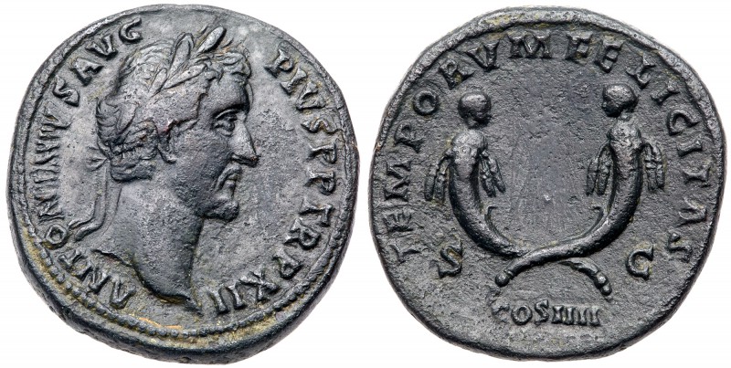 Antoninus Pius. &AElig; Sestertius (28.33 g), AD 138-161. Rome, AD 149. Laureate...