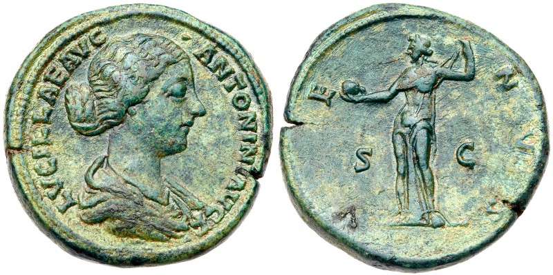 Lucilla. &AElig; Sestertius (24.41 g), Augusta, AD 164-182. Rome, under Marcus A...
