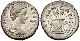 Commodus. Silver Tridrachm (10.57 g), AD 177-192. Caesarea in Cappadocia, Struck AD 177-181. Bare-headed, draped and cuirassed bust of Commodus right....