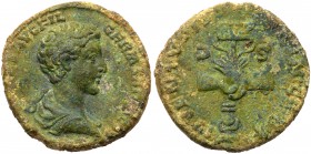 Commodus. &AElig; As (8.02 g), AD 177-192. Rome, under Marcus Aurelius and Lucius Verus, AD 176. Bare-headed and draped bust of Commodus right. Revers...