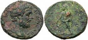Clodius Albinus. &AElig; As (9.32 g), as Caesar, AD 193-195. Rome, under Septimius Severus, AD 193. Bare head of Clodius Albinus right. Reverse: Aescu...