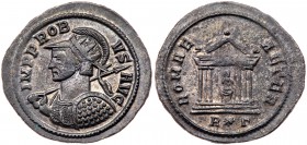 Probus. &AElig; Antoninianus (3.96 g), AD 276-282. Rome, AD 278. IMP PROB-VS AVG, radiate, helmeted, and cuirassed bust of Probus left, holding spear ...