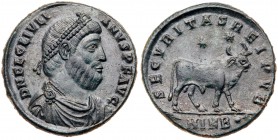 Julian II. &AElig; Maiorina (8.93 g), AD 360-363. Nicomedia, AD 361-363. D N FL CL IVLI-ANVS P F AVG, diademed, draped and cuirassed bust of Julian II...