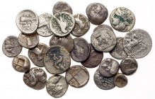 27-piece lot of Greek Silver Fractions. Includes issues from Thrace, Euboia, Northern and Central Asia Minor,and even a rare type I (king drawing bow)...