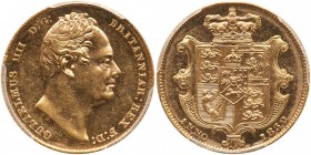 Great Britain. Sovereign, 1832. S.3829B; Fr-383; KM-717. William IV. Second bust variety. Bare head right. Reverse; Crowned arms. Brilliant mint luste...