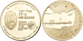 Israel. INS Dakar (Submarine), State Gold Medal, 2002. 30.5 mm. 17 grams. 585 fine. Maximum authorized mintage 499. The INS Dakar entered service in J...