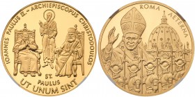 Malta. 5 Piece Gold Set: 500, 1000, 2500, 5000, 10000 Liras, 2004. KM-X#315-319. Total weight, 1.90 ounces. Pope John Paul II. NGC graded All five pie...