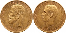 Romania. 100 Lei, 1906. Fr-4; KM-40. Weight 0.9334 ounce. Carol I. 40th Anniversary of Reign. PCGS graded AU-55. Estimate Value $2,000 - 2,500