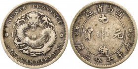 China: Hunan. 10 Cents, ND (1897). Y-115.1. Fine or better. Estimate Value $40 - 60