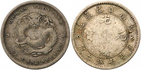 China: Hunan. 10 Cents, CD (1899). L&M-385; Y-115.1. Fine. Estimate Value $75 - 100