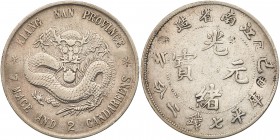 China: Kiangnan. Dollar, CD1899. L&M-222; Y-145a.2. Old style dragon. Chopmark. At grading Service, Final grade on Web Site. Estimate Value $300 - 400