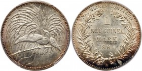 German New Guinea. Mark, 1894-A. KM-5; J-705. Bird of Paradise. PCGS graded MS-63. Estimate Value $300 - 400