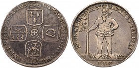 German States: Brunswick-L&uuml;neburg. Taler, 1723-EPH. Dav-2077. As George I, King of England. Wildman. Smoothing on the edge. Toned. Very Fine. Est...