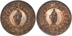 German States: M&uuml;nster. Sede Vacante Silver Medal, 1801. Schulze-269, Zepernick 228. 56 mm. 42.3 grams. By Loos. St. Paul on obverse and Charlema...