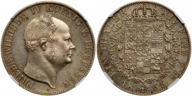 German States: Prussia. Taler, 1855-A. Dav-773; KM-465. Friedrich Wilhelm IV. NGC graded MS-62. Estimate Value $150 - 200