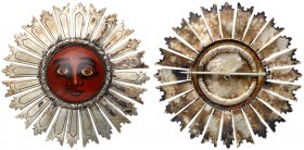Iran. Persia Ghajar Order of Aaftaab. A highly unusual and unofficial Star in rather large size with over sized and high relief Aftaab (Sun) in center...