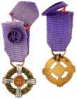 Iran. Order of Art and Culture, Night Badge, 1st Class. 17 mm. Enamel with ribbon. About Extremely Fine. Estimate Value $75 - 100