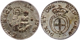 Italian States: Genoa. 2 Soldi, 1814. KM-282.1; Pagani-33a. "PRESIDIUM". NGC graded MS-65. Estimate Value $175 - 200